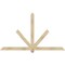 Ekena Millwork Kennewick Rough Sawn Timber Gable Bracket, Douglas Fir, 84"W x 49"H x 4"D x 4"F, 14/12 Pitch GBW084X49X0404KEN00RDF - alternate 1
